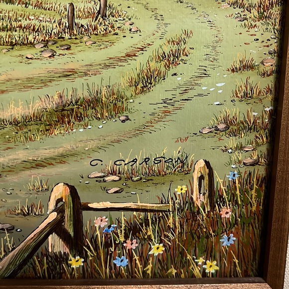 C Carson Original Oil -Blue Ford - Picture 3 of 5